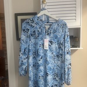 Lilly Pulitzer Bonaire Blue Olivine A line Dress NWT